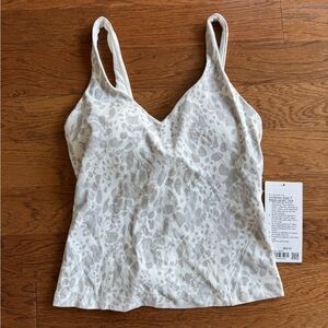 Lululemon Athletica Cream Sleeveless Fitted Camisole